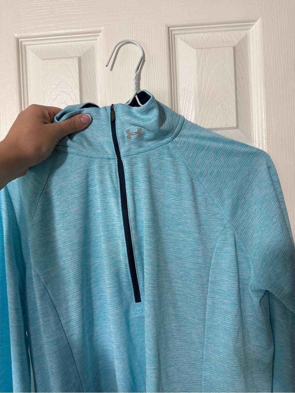 Under Armour Aqua Heather Threadborne Quarter-Zip Pullover